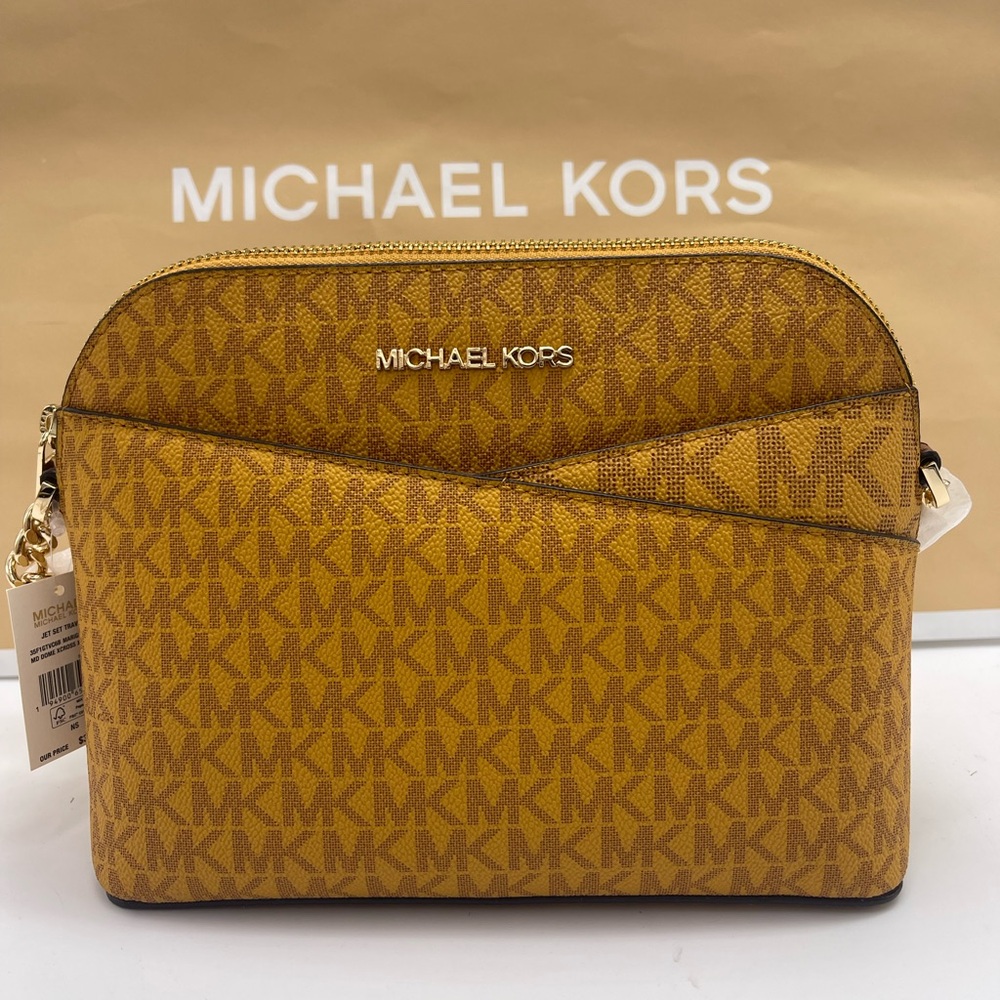 Michael Kors Jet Set Travel Md Logo Dome Crossbody XCROSS XBODY
Marigold 
NWT - Picture 2 of 16
